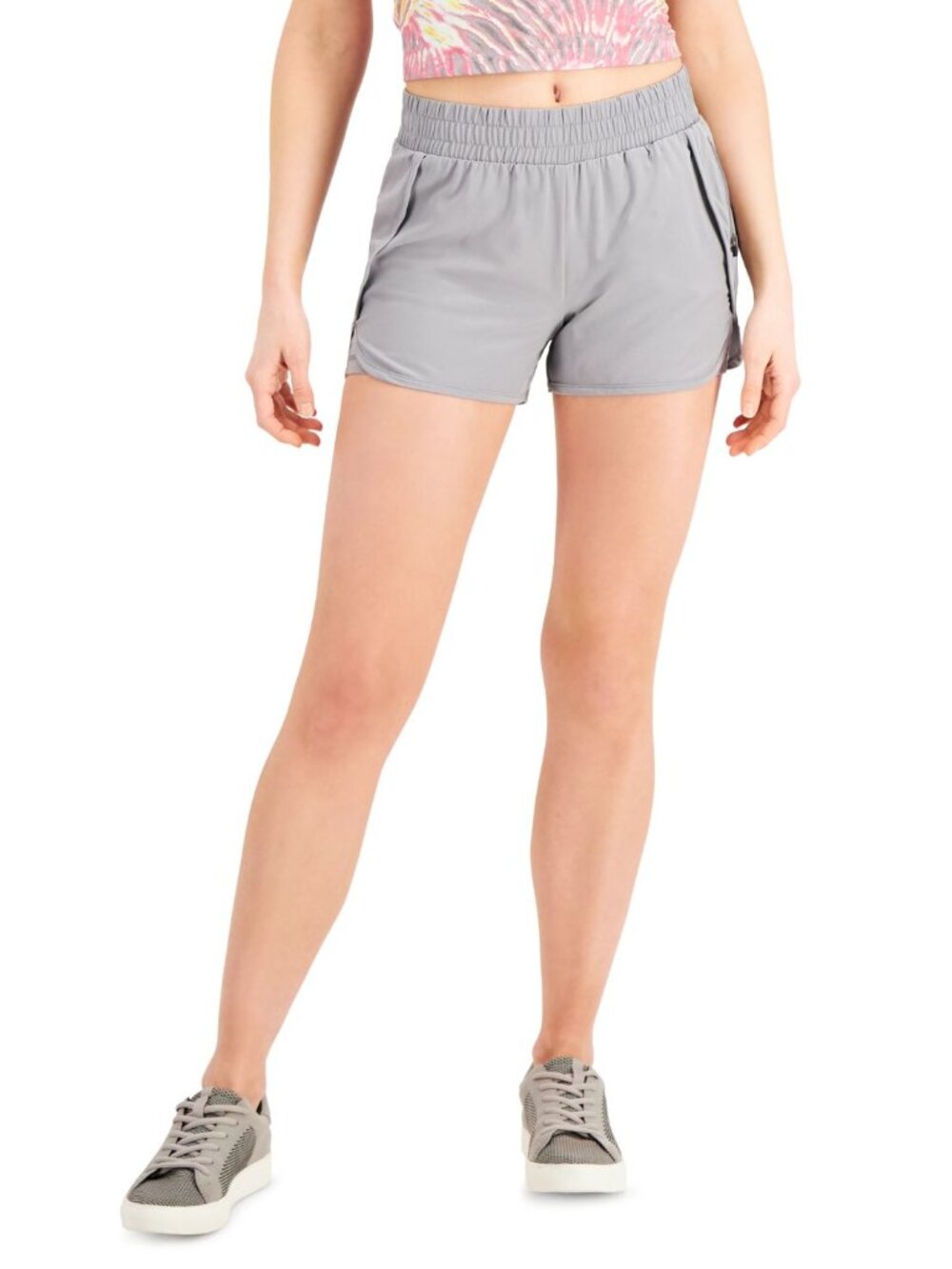 Ideology Womens Activewear Layered Running Shorts